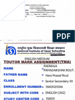 NIOS English PDF TMA