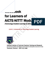 Guidebook For Learners of AICTE-NITTT Module 5: (Technology Enabled Learning & Life-Long Self Learning)