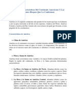 Aspectos Y Características Del Continente Americano Y Las Regiones Bloques Que Lo Conforman