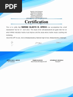 Certification: Mariae Gladys M. Africa