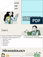 I. Introduction Bio 43, General Microbiology Lecture Class