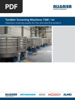 Tumbler Screening Machines TSM / Tsi: Maximum Screening Quality For Fine and Ultra-Fine Products