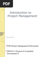 Project Management PTC-Lecture 1