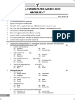 Board Question Paper: March 2019 Geography