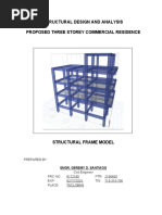 Structural Design and Analysis Proposed Three Storey Commercial Residence