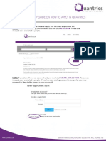 How To Apply in Quantrics - Step by Step Guide