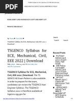 TSGENCO Syllabus For ECE, Mechanical, Civil, EEE 2022 - Jobriya - Info