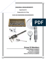 Dimensional Measurements: Group 22 Members