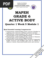 Mapeh Grade 6 Active Body: Quarter 1 Week 5 Module 1