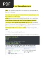 Python Input and Output Statements