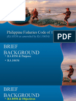 Philippine Fisheries Code of 1998: (RA 8550 As Amended by RA 10654)