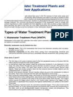 Types of Water Treatment Plants and Their Applications