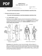 F Follow The Procedures in Cartoon Drawing Construction