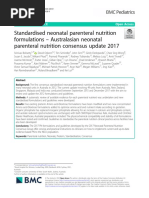 Standardised Neonatal Parenteral Nutrition Formula