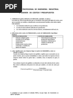 Ii Examen Parcial de Costos y Presupuestos