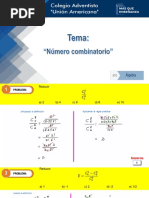 Problemas - Número Combinatorio - 5to Sec - SR