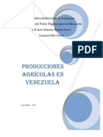 Producciones Agricolas en Venezuela