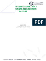 Taller Estequiometría y Reacciones en Solución Acuosa PDF