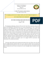 Narrative in The Oplan Environment Entrepreneurship: Income Generating Program (Igp)