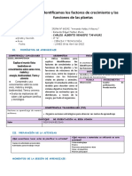 C y T - Identificamos Los Factores de Crecimiento y Funciones de Las Plantas.