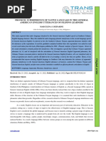 Phonetic Interference of Native Language in The General American English Utterances of Filipino Learners