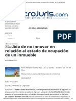 DOSSIER - Medida de No Innovar en Relación Al Estado de Ocupación de Un Inmueble