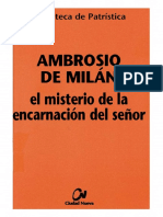 AMBROSIO de MILÁN - El Misterio de La Encarnación Del Señor