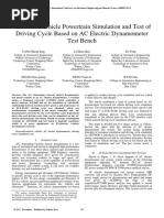 A Electric Vehicle Powertrain Simulation and Test of Driving Cycle Based On AC Electric Dynamometer Test Bench