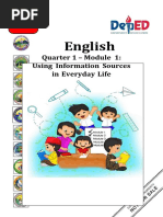 English: Quarter 1 - Module 1: Using Information Sources in Everyday Life