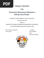 Project Report ON: Corporate Governance Deviation - Infosys Case Study"