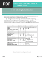 29 Materials Handling Mechanical Conveyors: Rs 104 Selecting Bucket Elevators