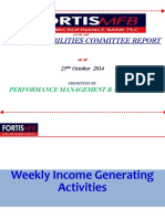 Assets & Liabilities Committee Report: Performance Management & Monitoring