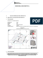 Memoria Descriptiva - Muro La Ponderosa