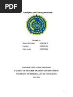 Makalah Analysis and Intepretation