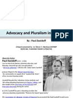 Advocacy and Pluralism in Planning: By: Paul Davidoff