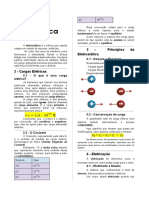 Resumo - EletrostÃ¡tica, Camplo ElÃ©trico e EletrodinÃ Mica