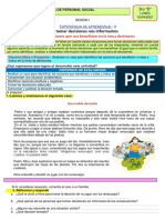 Para Tomar Decisiones Nos Informamos: Proponemos Acciones Que Nos Beneficien en La Toma Decisiones