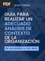 Guía para Realizar Un Adecuado Análisis de Contexto de La Organización de Acuerdo A ISO 9001