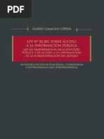 Ley N 20285 Sobre Acceso A La Informacion Publica 2da Edicion Actualizada Coordinada y Sistematizada Con Jurisprudencia - Camacho Cepeda G