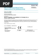 Ec-Type Examination Certificate (Module B) : ROTO Podjetje Za Predelavo in Trzenje D.O.O