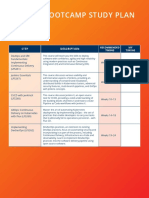 Bootcamp Study Plan: Step Description