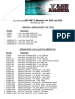 REPLACEMENT PARTS, Models 8100, 8150 and 8250: Revised July 2004