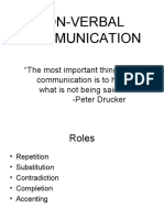 Non-Verbal Communication: "The Most Important Thing in Communication Is To Hear What Is Not Being Said" - Peter Drucker