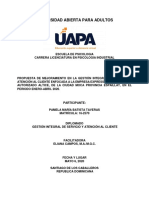 Propuesta de Mejoramiento en La Gestión Integral de Servicio y Atención Al Cliente - Empresa Expresscell SRL