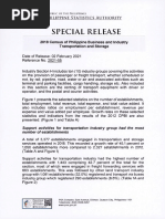 P.R. NO. 2021-055 - 2018 Census of Philippine Business and Industry Transportation and Storage