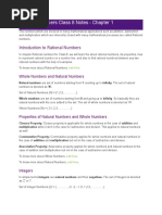 Rational Numbers Class 8 Notes Chapter 1