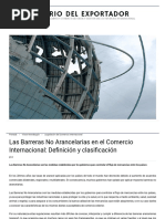 Las Barreras No Arancelarias en El Comercio Internacional - Definición y Clasificación - DIARIO DEL EXPORTADOR