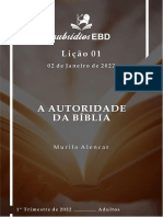 Abra A Jaula - Lição N° 01 - 1° TM 2022