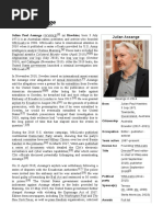 Julian Assange - 2022 Wikipedia Page