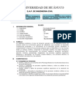 SILABUS Psicología Gral. (Ing. Civil)